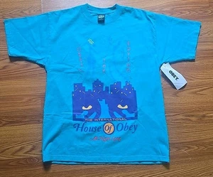 NWT - OBEY House Of Obey 'All Night Long' T Shirt Men's Sz M - Picture 1 of 5
