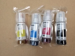 Genuine Epson 522 Ink Bottles 4 Pack for ET-2720 ET-2800 ET-2803 ET-4700 ET-4800 - Picture 1 of 8