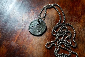 Rare Custom Necklace - Original 1850s US Large "Holy" Cent Coronet Made in USA - Picture 1 of 4