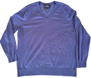 Lands End Outfitters Damen V-Ausschnitt Pullover L blau Acryl & Nylon Mischung - Bild 1 von 9