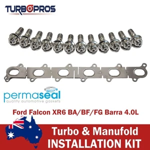 Permaseal Exhaust Manifold Titanium Studs&Gasket Kit For Ford Falcon XR6 4.0L - Picture 1 of 6