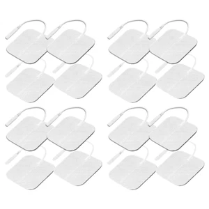 16 Square Clear Tens Electrode Pads Self-Adhesive Electrodes for Tens Machines - Picture 1 of 10
