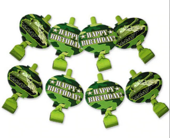 CAMUFLAJE Fiesta Cumpleaños EXPLOSIONES 8 Favores Militar Camuflaje Ejército Tanques Foto 1 de 1