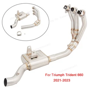 Front Link Pipe Complete Exhaust Header Pipe Slip For Triumph Trident 660 21-23 - Bild 1 von 7