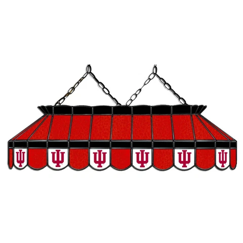 NCAA Indiana Hoosiers Stained Glass 40" Pool Table Light - NEW - MADE IN U.S.A Cover