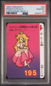 1989 CARDDASS SUPER MARIO BROS. 3 CARD # 42 PRINCESS PEACH PSA 10 - Foto 1 di 2