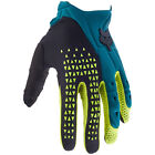 Fox Racing Mens Pawtector Gloves Clarino Stretch Secure Fit Off-Road Maui Blue