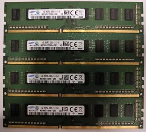 4x RAM Samsung 4GB 1Rx8 pc3 12800U 11 13 A1 M378B5173DB0 - Bild 1 von 2