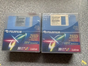 2 disquettes NOS Fujifilm 2HD 3,5 1,44 Mo IBM formatées pack de 10 = 20 disques - Photo 1/4