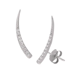 0.20 Carat Natural Diamond Spike Earrings G SI 14K White Gold - Picture 1 of 3