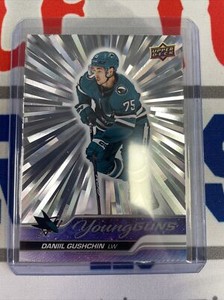 Daniil Gushchin 2023-24 Upper Deck Young Guns Outburst Silver SP RC #239