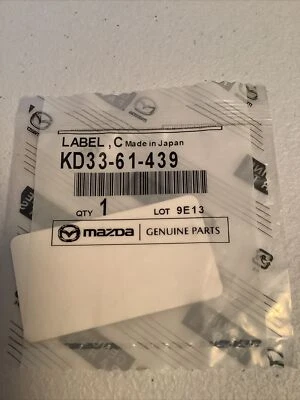 NEW OEM Mazda 2013-2020 Mazda3 Mazda6 CX-5 A/C Air Conditioner Label KD33-61-439 - Image 1 of 2