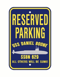 USS DANIEL BOONE SSBN 629 Parkschild US Navy Militär PSS001 04 - Bild 1 von 1