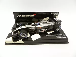 Mclaren Mercedes MP4-18 David Coulthard #5 Testcar 2003 MINICHAMPS 1/43 F1 - Foto 1 di 1