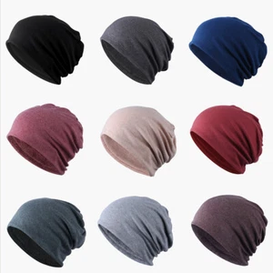 Cappello Invernale Da Uomo Donna Cuffia In Cotone Nero Grigio Zuccotto Running - Foto 1 di 9