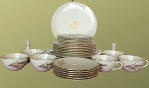 Lenox WHEAT R442 Gold trim 5 pc setting for 6 Salt Pepper Shakers 32 pc Vtg - Picture 1 of 12