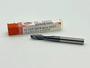 IMCO New Carbide End Mill - 1/4 x 1/4 x 3/4 x 2-1/2, 2FL, ALTiN, 34075 - Picture 1 of 2