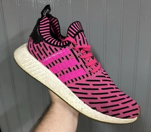 Adidas Nmd R2 Primeknit Boost Japan Shock Pink Sneakers BY9697 Men Size 11 - Picture 1 of 13