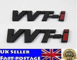 2x VVT-i Toyota Nero ABS Emb lem Bad ge logo stick ker Avensis Corolla Yaris - Foto 1 di 6