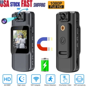 HD 4K/1080P Audio Video DVR IR Night Cam WIFI Camcorder Mini Police Body Camera - Picture 1 of 24
