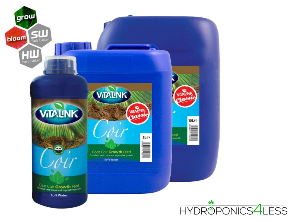 VITALINK Clasic Coir CoCo Grow Bloom Hydroponic Nutrients Feed Hard Soft Water - Image 1 of 1