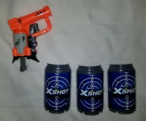 Pistola de dardos de juguete Nerf pequeña sacudida con 3 dardos práctica objetivo nerf marca latas - Imagen 1 de 5