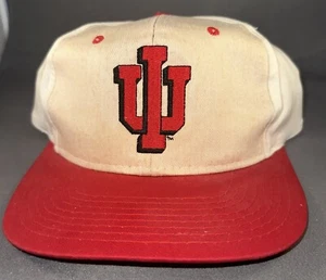 Vintage Indiana BIG Hoosiers Snapback Hat Cap Ncaa Football 90s - Picture 1 of 11