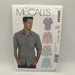 Camicia uomo McCall's modello M6044 con bottoni manica lunga corta XN XL-XXXL - Foto 1 di 3