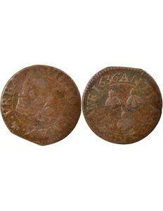 Comtat Venaissin Urbain VIII & Antoine Barberini - Double Tournois - 1636 Avigno - Imagen 1 de 3