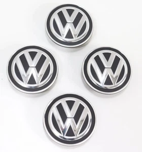 dynamische Nabendeckel Original VW Nabenkappen Hub Cap stehendes Logo 000071213C - Bild 1 von 5