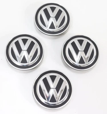 dynamische Nabendeckel Original VW Nabenkappen Hub Cap stehendes Logo 000071213C - Bild 1 von 4