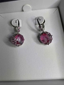 BP Ohrringe RBP3030 LC lila rosa bicolor TURMALIN rhodiniert. - Bild 1 von 3