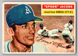 1956 TOPPS #151 SPOOK JACOBS A'S GRAY BACK - Picture 1 of 3