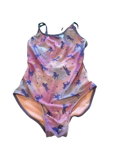 Traje de baño Cat & Jack púrpura unicornio talla M (7/8) - Imagen 1 de 3