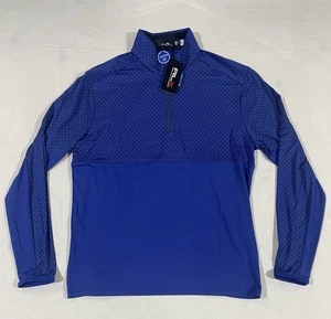 Chaqueta Pullover RLX Ralph Lauren Golf Estampado Azul Cuarto Cremallera Para Hombre’s Med. NUEVO CON ETIQUETAS $138 - Imagen 1 de 11