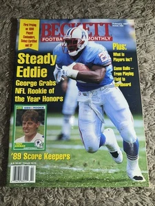 Revista de tarjetas de fútbol americano Beckett #83 febrero 1997 Eddie George Houston Oilers - Imagen 1 de 6