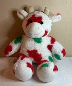 Build A Bear (BaB) 17 Zoll Plüsch - Weihnachtskuh - weiß, rot & grün - Bild 1 von 2