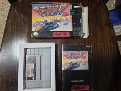 F-Zero (Super Nintendo SNES, 1991) CIB Complete In Box with Manual - Tested - Image 1 of 2