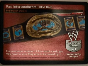 Raw Intercontinental Title Belt WWE WWF Raw Deal CCG TCG Card Game Rare Foil - Picture 1 of 1