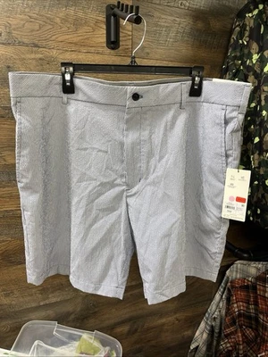 Walter Hagen Mens 42 Clubhouse Seersucker Blue White Golf Shorts 9" Inseam NWT - Image 1 of 3