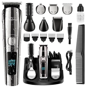 Set Regolabarba e Rasoio Elettrico - Kit Toelettatura Uomo Senza Fili, Impermeabile - Foto 1 di 8