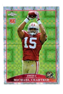 2009 Topps Chrome X-Fractor Michael Crabtree #TC200 Retail Rookie SF 49ERS RC NM - Bild 1 von 2