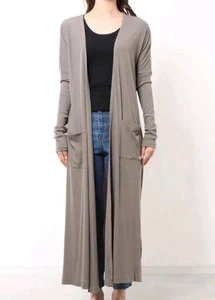 Laura Janelle Duster Women Long Open Front Cardigan Size Xl~ New With Tag - Picture 1 of 9