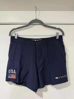 Watermen Shorts Womens 8 Blue USA Turbo Hybrid Surf Beach Guard Coastal - Image 1 of 4