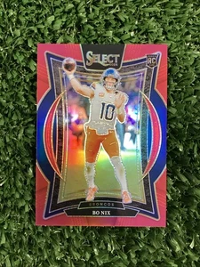 Bo Nix 2024 Panini Select Concourse Red Prizm /99 #30 (RC) Broncos -MC - Picture 1 of 10