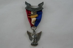 Vintage 1950's Boy Scout Medal Eagle Scout Sterling Silver - Picture 1 of 6