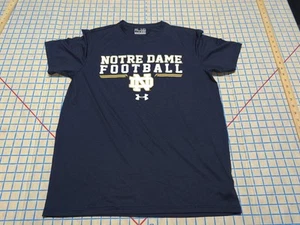 NCAA Men’s Under Armour Heat Gear Loose Notre Dame FOOTBALL T SHIRT SIZE M ~5 - Picture 1 of 6