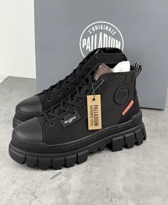 Palladium Revolt Hi TX Women's Boots Black Vegan Chunky Platform Size 6.5 NWT - Image 1 of 4