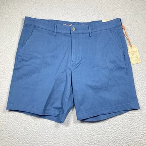 Weatherproof Vintage Shorts Men's 38 Blue All Day Stretch Chino 8.5 in Inseam - Picture 1 of 16
