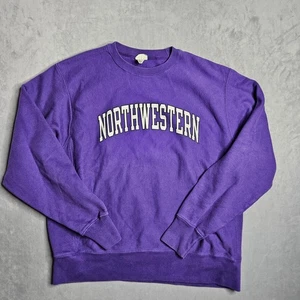 Champion Northwestern University Sudadera Para Hombre Grande Púrpura Tejido Inverso - Imagen 1 de 8